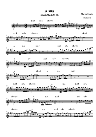 Marisa Monte  score for Tenor Saxophone Soprano (Bb)