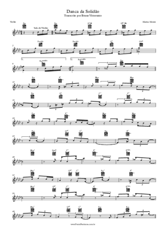 Marisa Monte Dança Da Solidão score for Acoustic Guitar