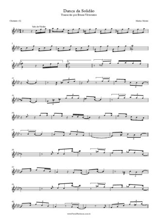 Marisa Monte Dança Da Solidão score for Clarinet (C)