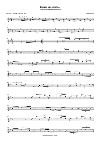 Marisa Monte Dança Da Solidão score for Tenor Saxophone Soprano (Bb)