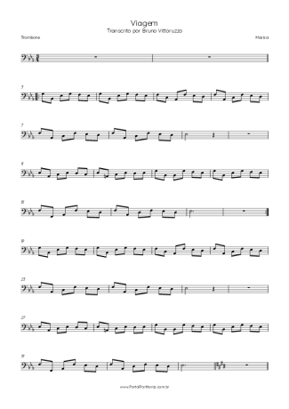 Marisa Viagem score for Trombone