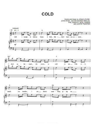 Maroon 5  score for Piano