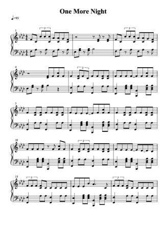 Maroon 5  score for Piano