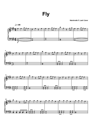 Marshmello  score for Piano