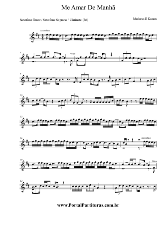 Matheus & Kauan  score for Clarinet (Bb)