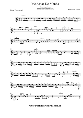 Matheus & Kauan Me Amar Amanhã score for Flute