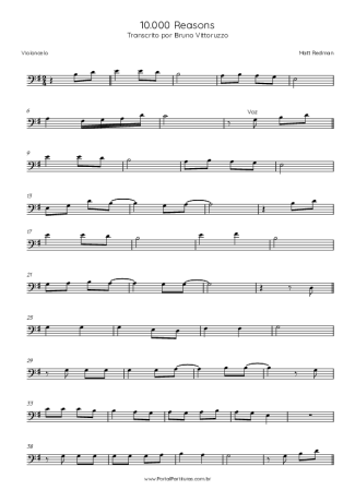 Matt Redman 10000 Reason (Bless The Lord) score for Cello