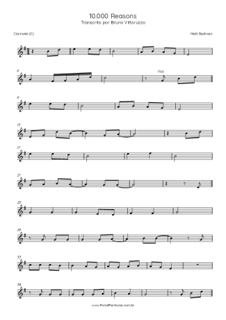 Matt Redman  score for Clarinet (C)