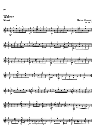 Matteo Carcassi Walzer (Op 1) score for Acoustic Guitar