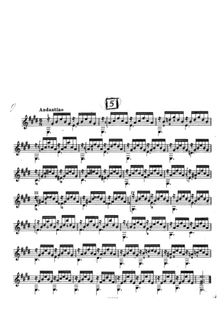 Mauro Giuliani Estudos Op 100 Nr 5 score for Acoustic Guitar