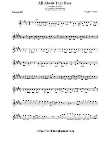 Meghan Trainor  score for Trumpet