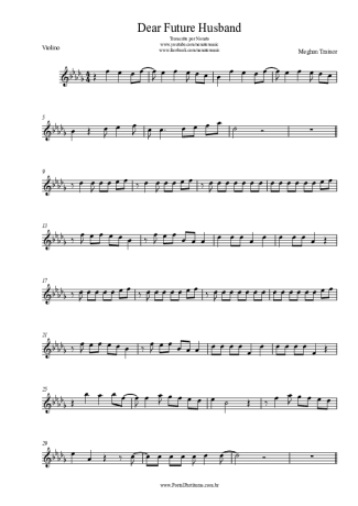 Meghan Trainor Dear Future Husband score for Violin