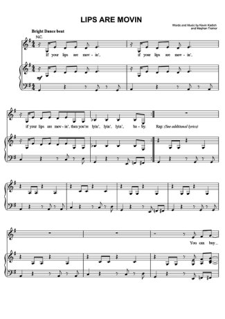 Meghan Trainor  score for Piano