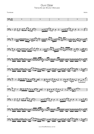 Melim Ouvi Dizer score for Trombone