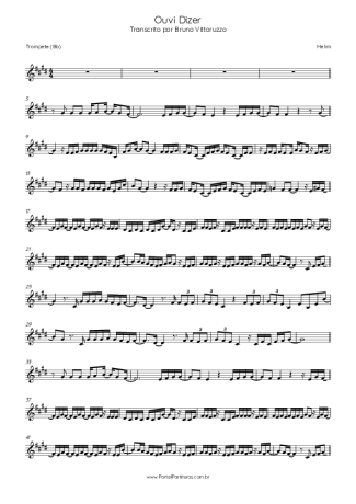 Melim Ouvi Dizer score for Trumpet