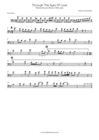 Melissa Manchester Through The Eyes Of Love score for Trombone