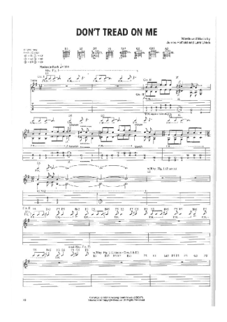 Metallica  score for Guitar