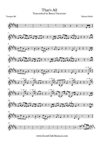 Michael Bublé  score for Trumpet