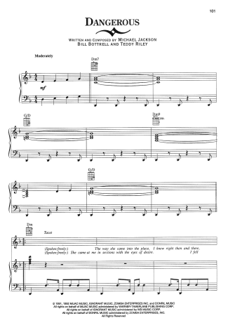 Michael Jackson  score for Piano