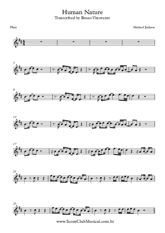 Michael Jackson  score for Flute