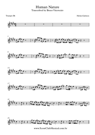 Michael Jackson  score for Trumpet