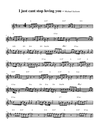 Michael Jackson  score for Alto Saxophone