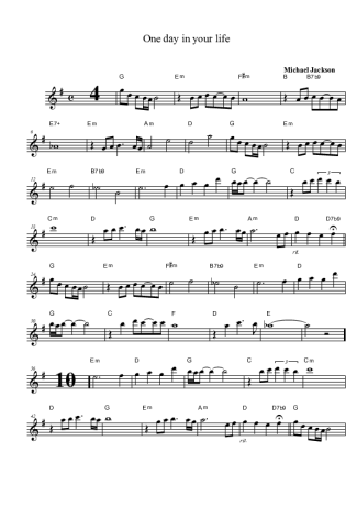 Michael Jackson  score for Tenor Saxophone Soprano (Bb)