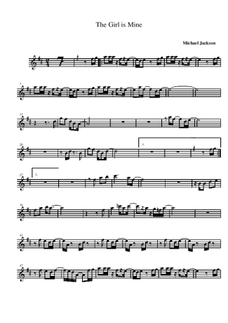 Michael Jackson The Girl Is Mine score for Alto Saxophone