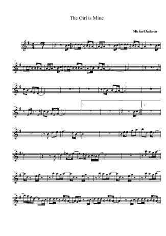 Michael Jackson  score for Clarinet (Bb)