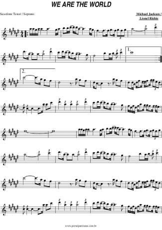 Michael Jackson  score for Clarinet (Bb)