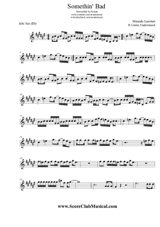 Miranda Lambert  score for Alto Saxophone