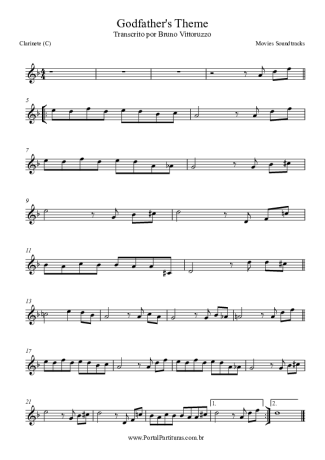 Movie Soundtracks (Temas de Filmes)  score for Clarinet (C)