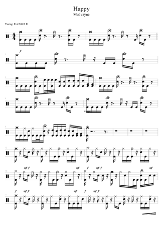 Mudvayne  score for Drums