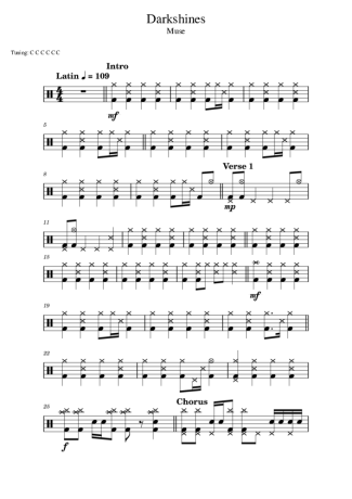 Muse  score for Drums