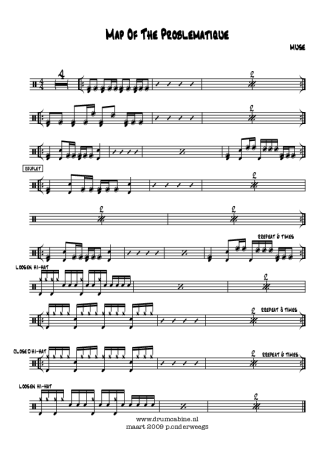 Muse Map Of The Problematique score for Drums