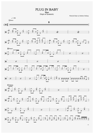 Muse  score for Drums