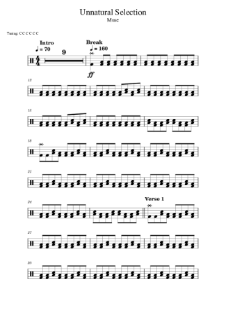 Muse  score for Drums