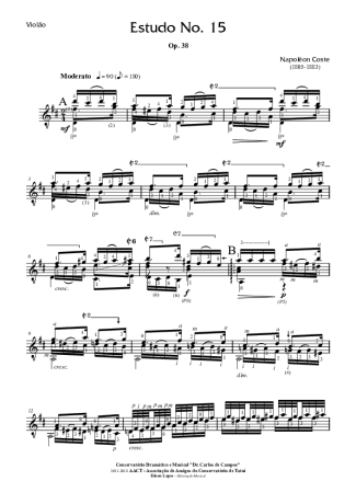 Napoléon Coste  score for Acoustic Guitar