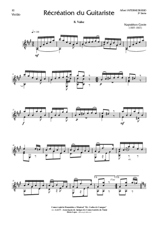 Napoléon Coste  score for Acoustic Guitar