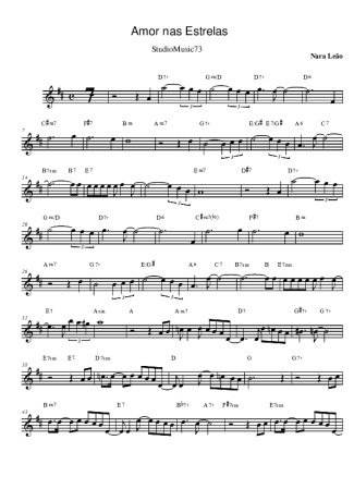 Nara Leão Amor Nas Estrelas score for Clarinet (Bb)