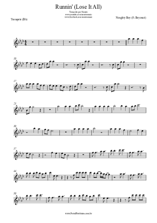 Naughty Boy Runnin´ (Lose It All) score for Trumpet