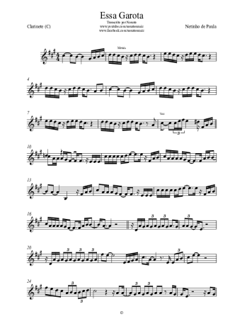 Netinho de Paula Essa Garota score for Clarinet (C)