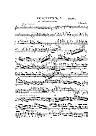 Niccolò Paganini  score for Violin