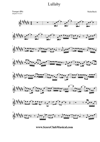 Nickelback  score for Trumpet