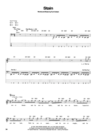 Nirvana  score for Bass