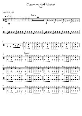 Oasis  score for Drums