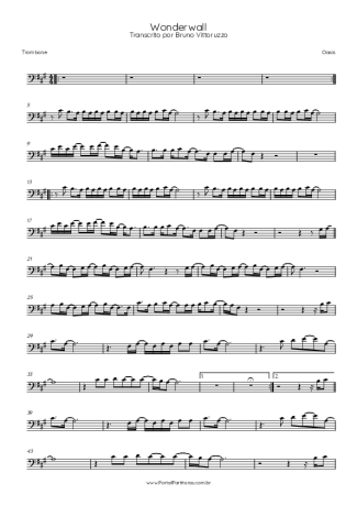 Oasis Wonderwall score for Trombone