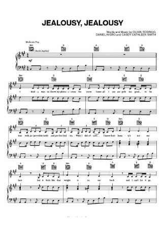 Olivia Rodrigo  score for Piano