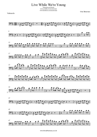 One Direction  score for Cello