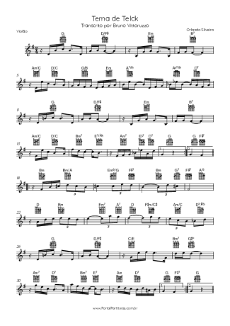 Orlando Silveira  score for Acoustic Guitar
